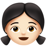 Mädchen: helle Hautfarbe