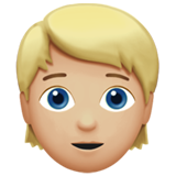 Person: mittelhelle Hautfarbe, blondes Haar