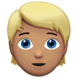 Person: mittlere Hautfarbe, blondes Haar