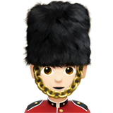 Wache: helle Hautfarbe