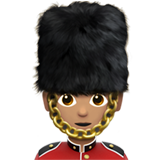 Wache: mittlere Hautfarbe