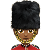 Wache: mitteldunkle Hautfarbe