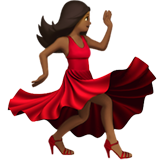 tanzende Frau: mitteldunkle Hautfarbe