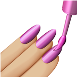 Nagellack: mittelhelle Hautfarbe