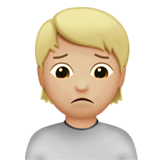 missmutige Person: mittelhelle Hautfarbe