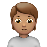 missmutige Person: mittlere Hautfarbe