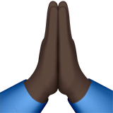 zusammengelegte Handflächen: dunkle Hautfarbe