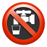 Kein Trinkwasser Symbol