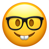 Nerd Emoji mit Brille