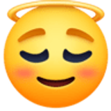 Lächelndes Gesicht mit Heiligenschein - Facebook