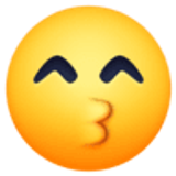 Küssendes Gesicht mit lächelnden Augen - Facebook