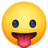 Gesicht mit herausgestreckter Zunge - Facebook