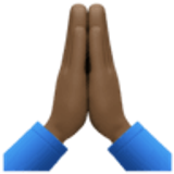 Zusammengelegte Handflächen: dunkle Hautfarbe - Facebook