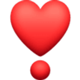 Herz als Ausrufezeichen - Facebook