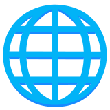 Globus mit Meridianen - Noto Color Emoji