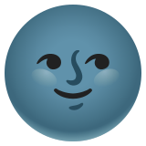Neumond mit Gesicht - Noto Color Emoji