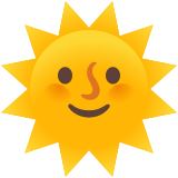 Sonne mit Gesicht - Noto Color Emoji