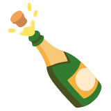 Flasche mit knallendem Korken - Noto Color Emoji