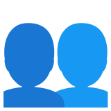 Silhouette mehrerer Büsten - Noto Color Emoji