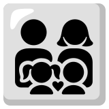 Familie: Mann, Frau, Mädchen und Junge - Noto Color Emoji