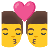 Sich küssendes Paar: Mann, Mann - Noto Color Emoji