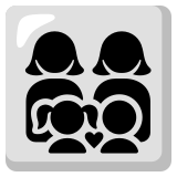 Familie: Frau, Frau, Mädchen und Junge - Noto Color Emoji