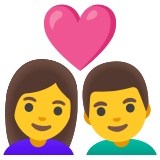Liebespaar: Frau, Mann - Noto Color Emoji