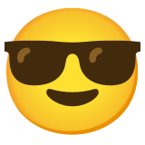 Lächelndes Gesicht mit Sonnenbrille - Noto Color Emoji