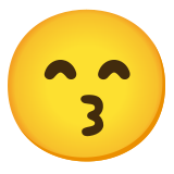 Küssendes Gesicht mit lächelnden Augen - Noto Color Emoji