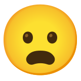 Entsetztes Gesicht - Noto Color Emoji
