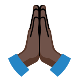 Zusammengelegte Handflächen: dunkle Hautfarbe - Noto Color Emoji