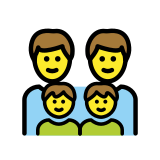 Familie: Mann, Mann, Junge und Junge - OpenMoji