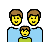 Familie: Mann, Mann und Junge - OpenMoji