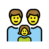 Familie: Mann, Mann und Mädchen - OpenMoji