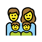 Familie: Mann, Frau, Junge und Junge - OpenMoji