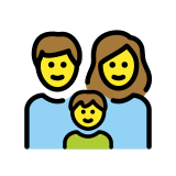 Familie: Mann, Frau und Junge - OpenMoji