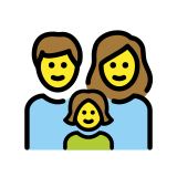 Familie: Mann, Frau und Mädchen - OpenMoji