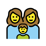 Familie: Frau, Frau und Junge - OpenMoji