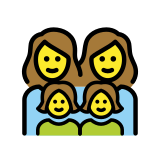 Familie: Frau, Frau, Mädchen und Mädchen - OpenMoji