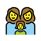 Familie: Frau, Frau und Mädchen - OpenMoji