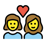 Liebespaar: Frau, Frau - OpenMoji