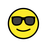 Lächelndes Gesicht mit Sonnenbrille - OpenMoji