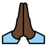 Zusammengelegte Handflächen: dunkle Hautfarbe - OpenMoji