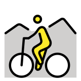 Mountainbiker(in) - OpenMoji