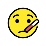 Gesicht mit Fieberthermometer - OpenMoji