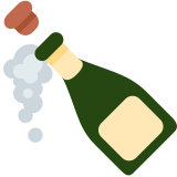 Flasche mit knallendem Korken - Twitter / X