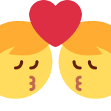 Sich küssendes Paar: Mann, Mann - Twitter / X