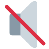 Durchgestrichener Lautsprecher - Twitter / X