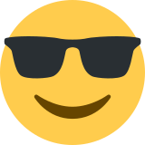 Lächelndes Gesicht mit Sonnenbrille - Twitter / X