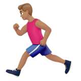 laufender Mann: mittlere Hautfarbe